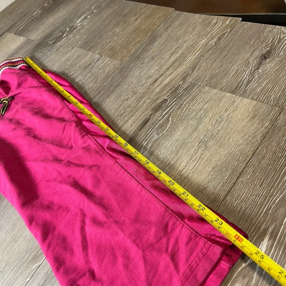 Bratz Track Pants Girls M 7/8 Pink Embroidered Logo Y2K Satin Stripe Joggers